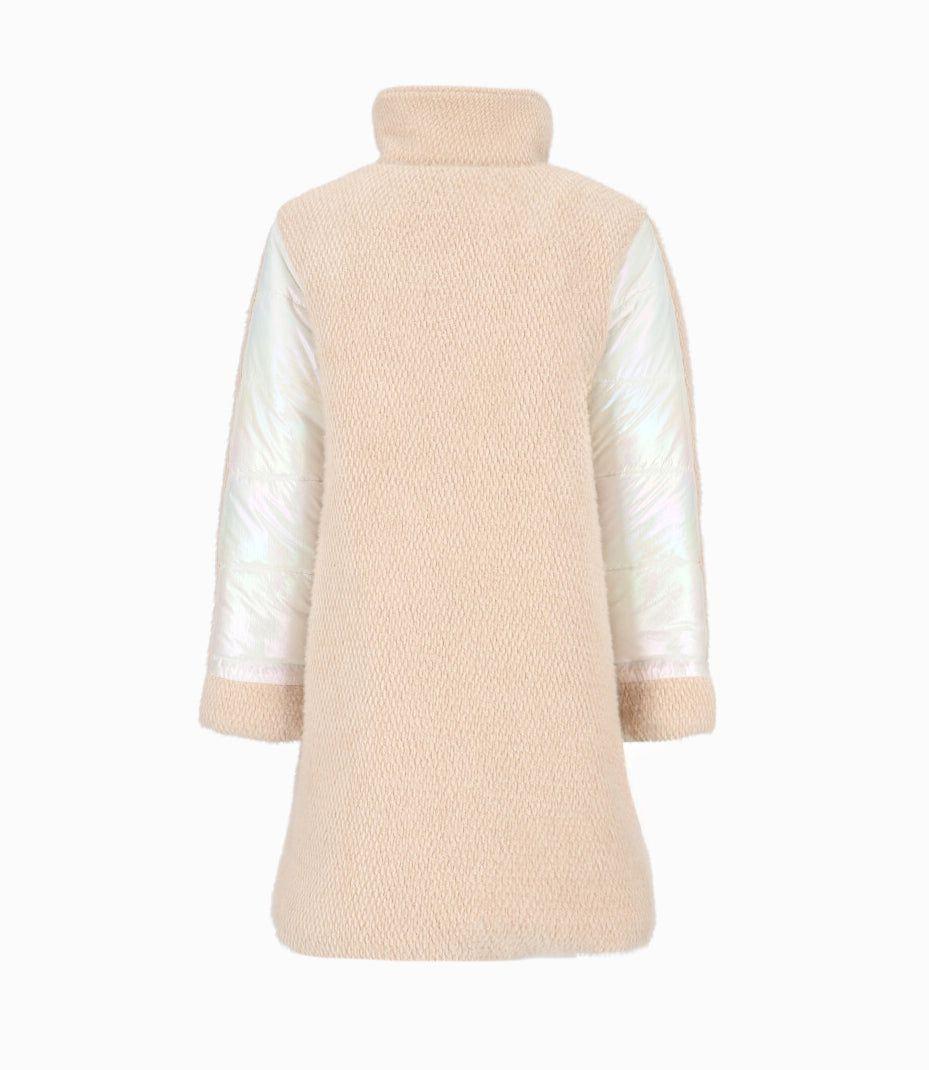 Chaqueta niña metalizada beige Limonada-1