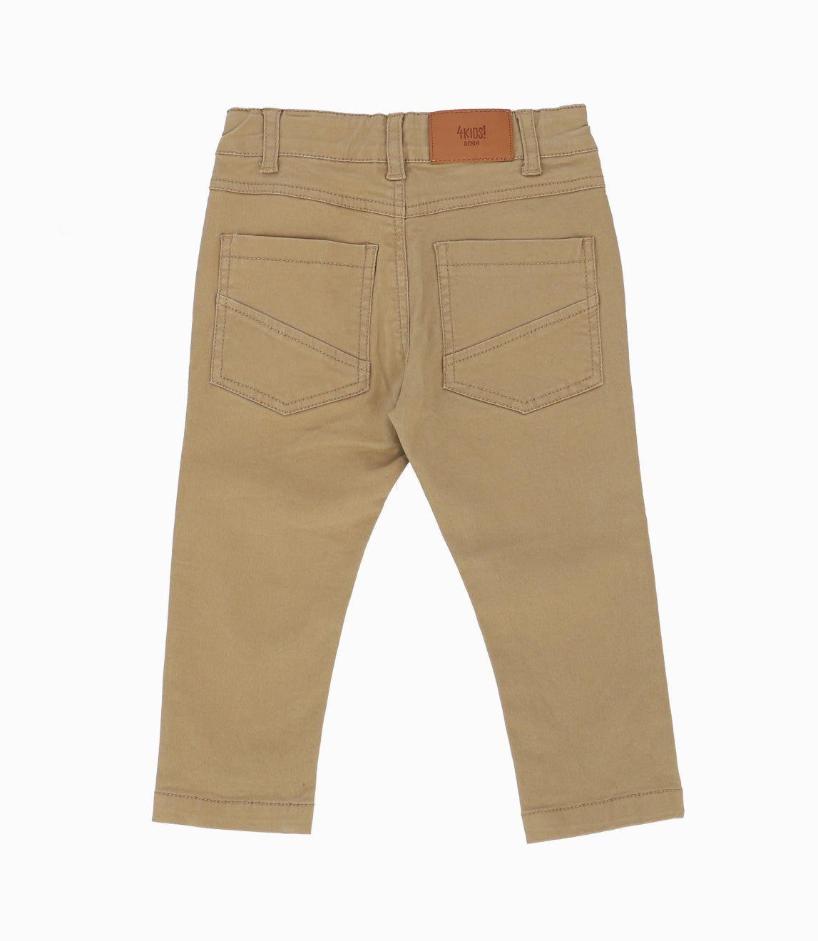 Pantalón Bebé Niño Básico Beige-3