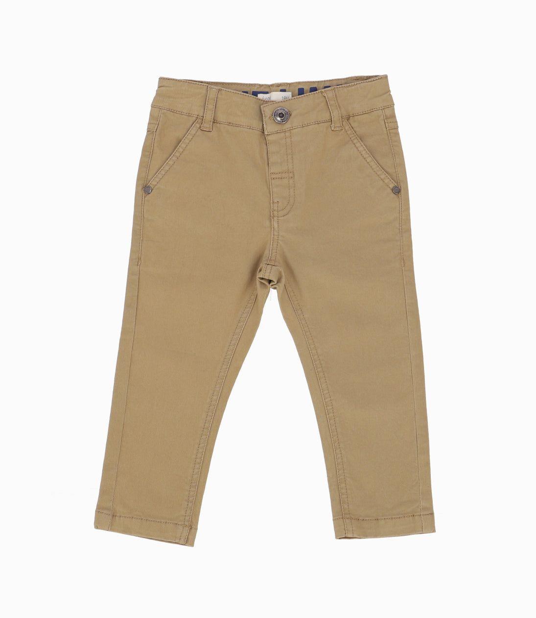 Pantalón Bebé Niño Básico Beige-4