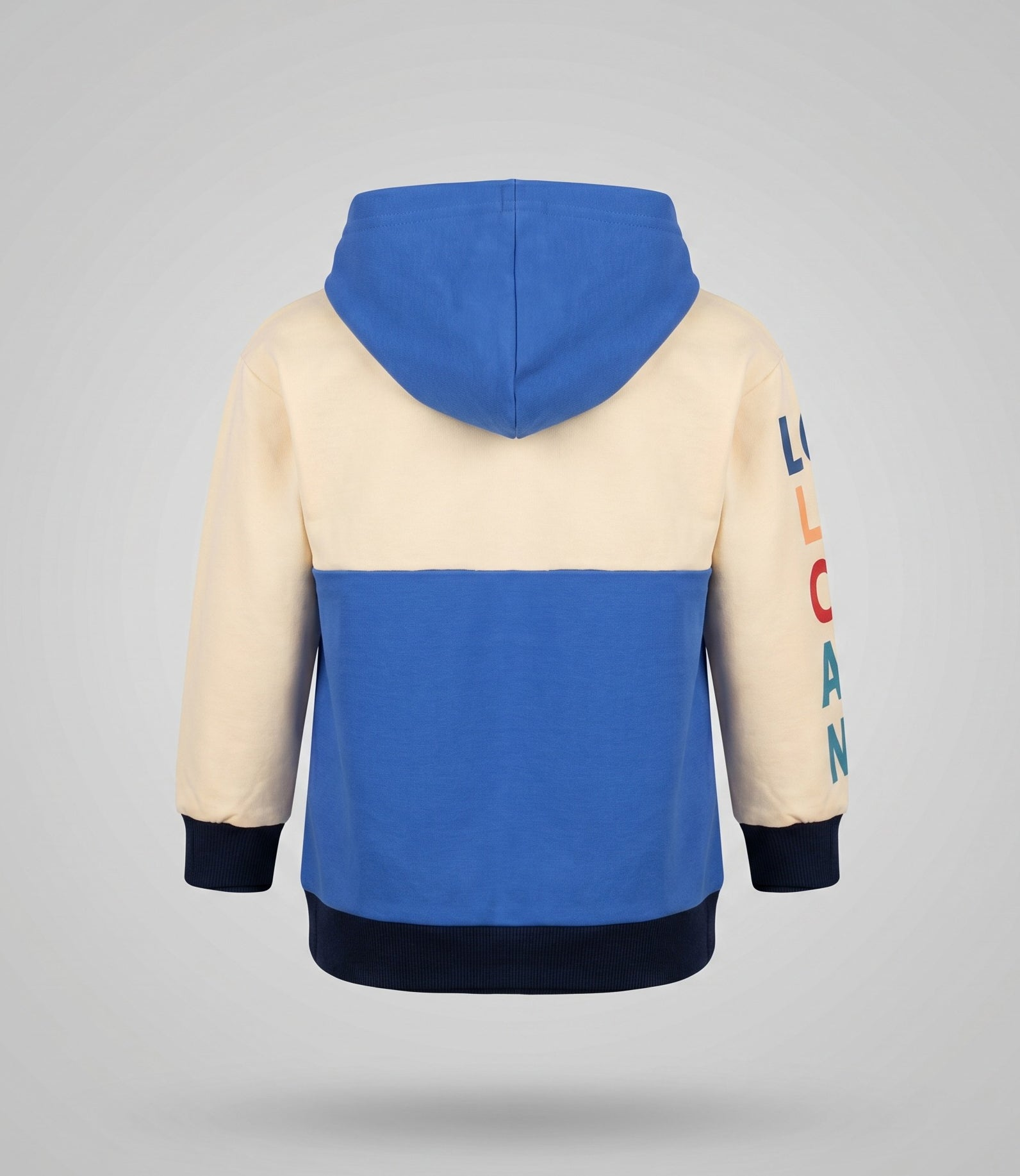 Buzo niño color block B11191270303 crudo Black and blue-1