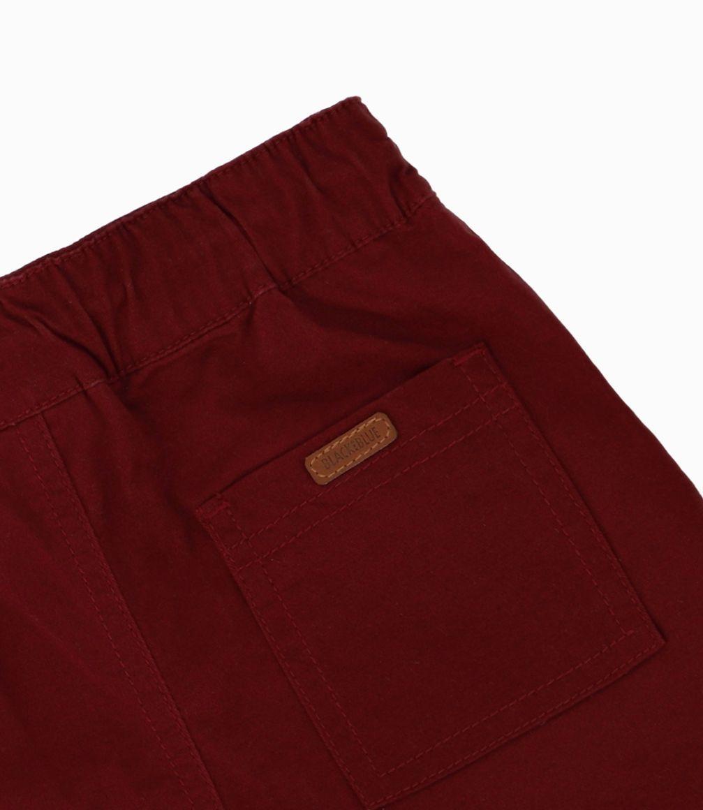 Bermuda Bebé Con cordón ajustable y diseño interior Black and Blue Burdeo-3