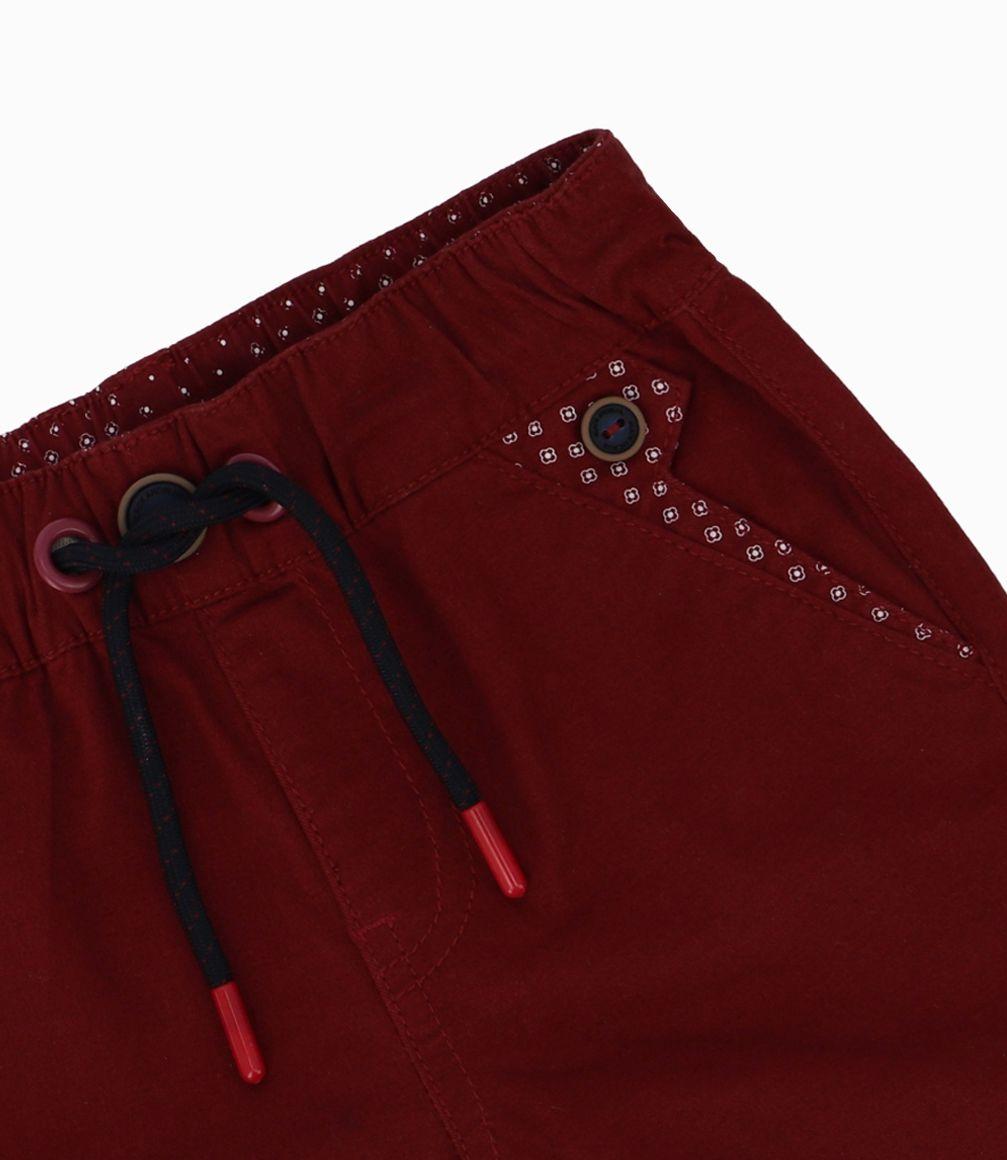 Bermuda Bebé Con cordón ajustable y diseño interior Black and Blue Burdeo-1