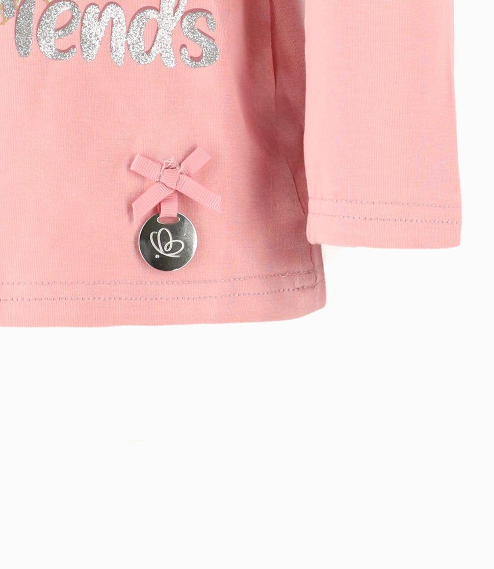 Polera niña con estampado palo rosa Limonada-2