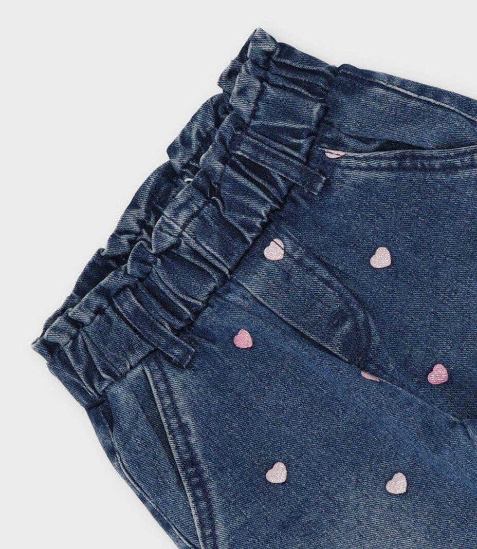 Jeans bebé con corazones azul Limonada-3
