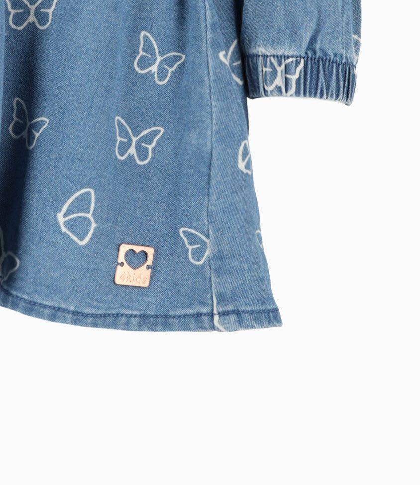 Vestido bebé de mariposas azul 4 Kids-3
