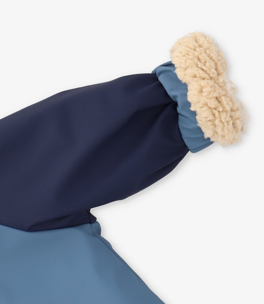 Chaqueta niño engomada azul marino Black and blue-5