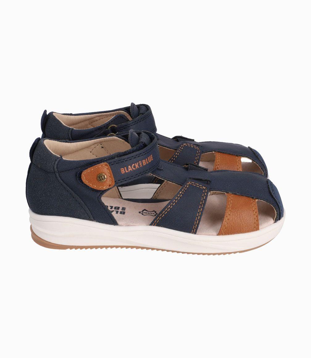 Sandalia Cangrejera Niño Azul Marino Black and Blue-1