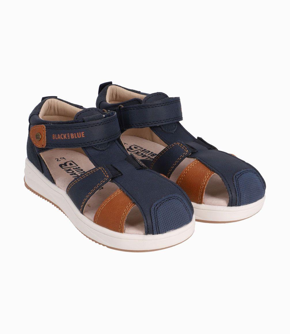 Sandalia Cangrejera Niño Azul Marino Black and Blue-0