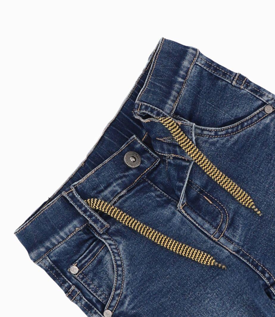 Jeans bebés básicos denim azul Black and Blue-2