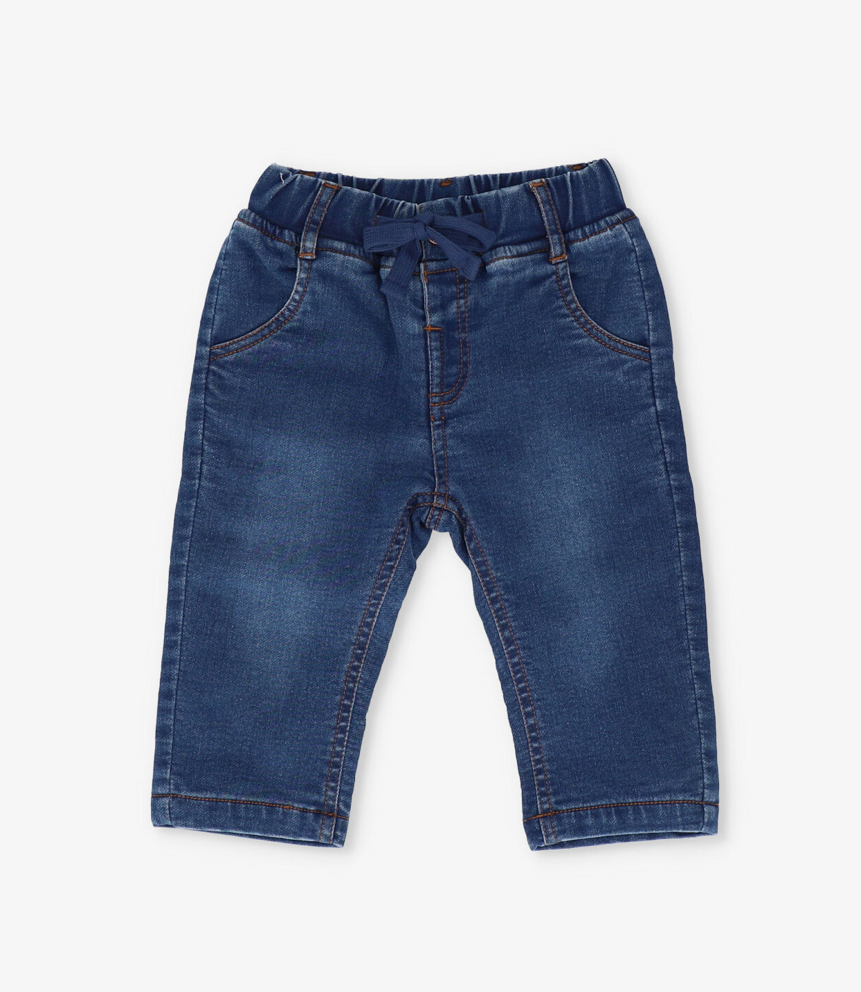 Jeans bebé rectos denim azul Black and blue-0