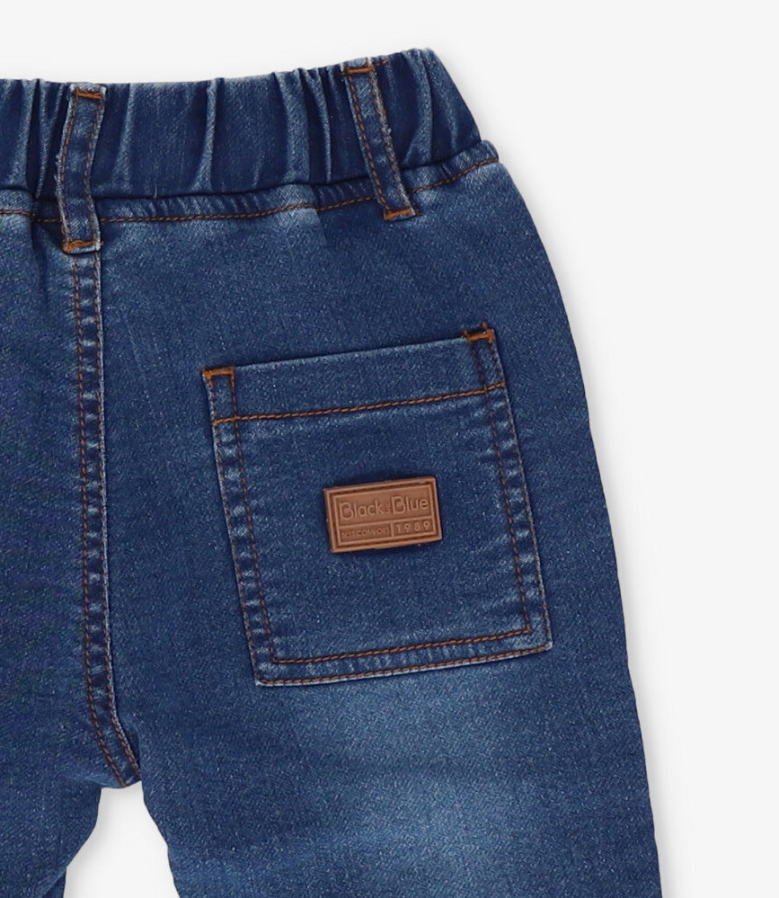 Jeans bebé rectos denim azul Black and blue-2