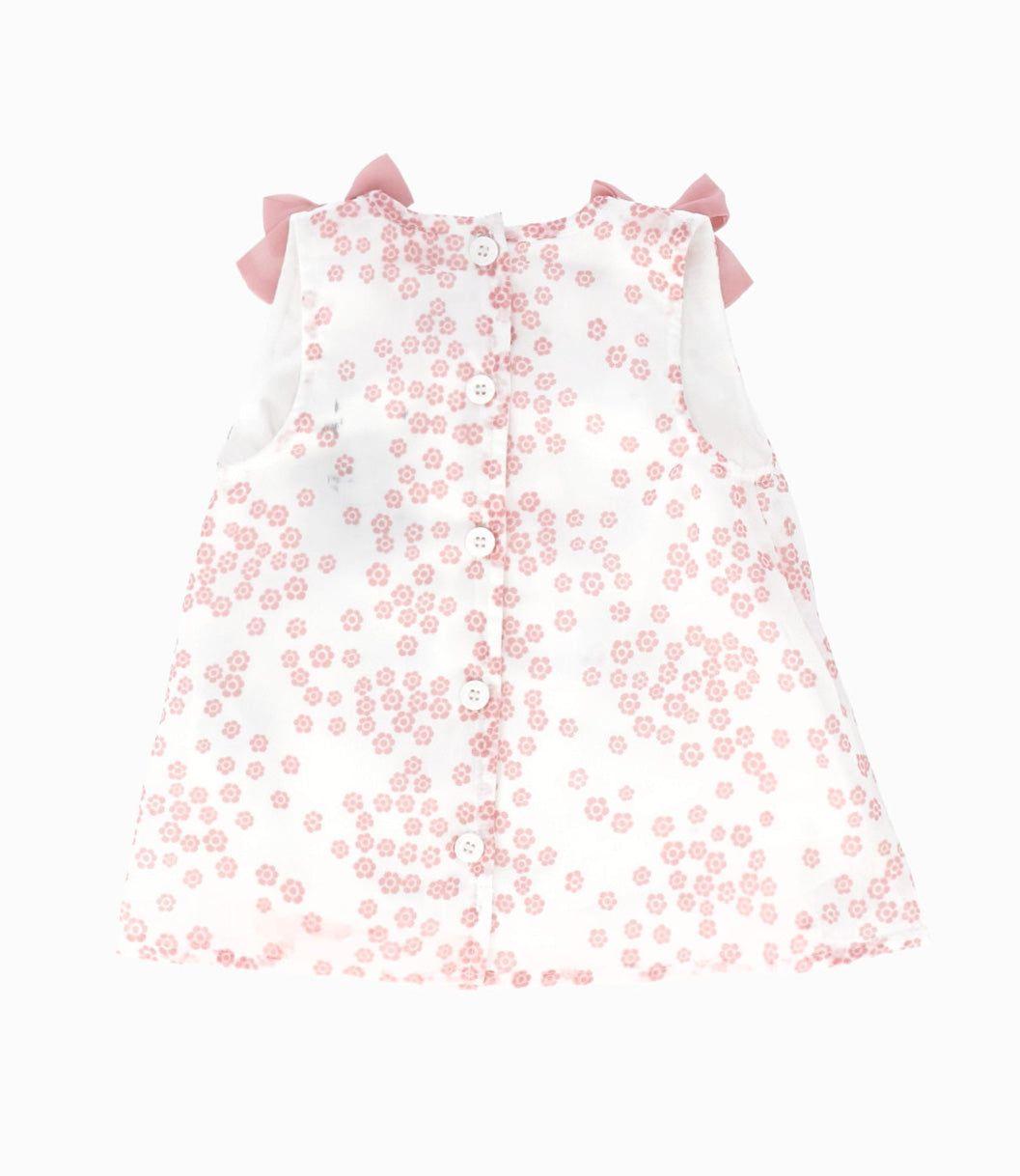 Conjunto recién nacida de top y calzas rosado Limonada-2