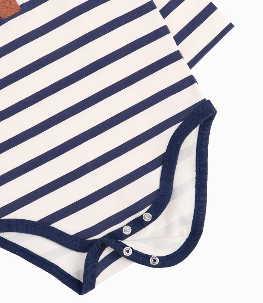 Body Bebé Niño Rayado 4 Kids Azul Marino-2