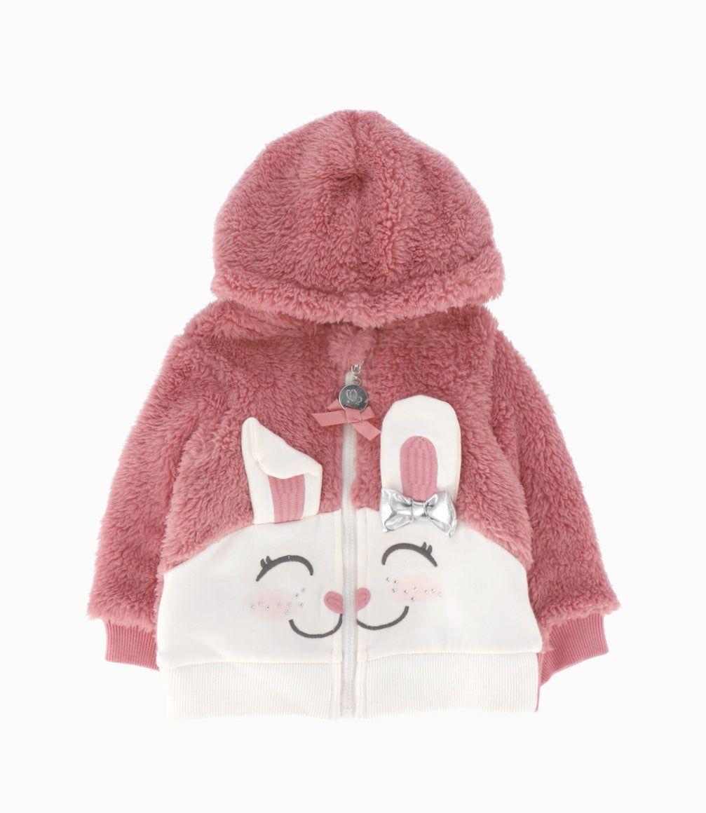 Conjunto buzo recién nacida de conejo palo rosa Limonada-1