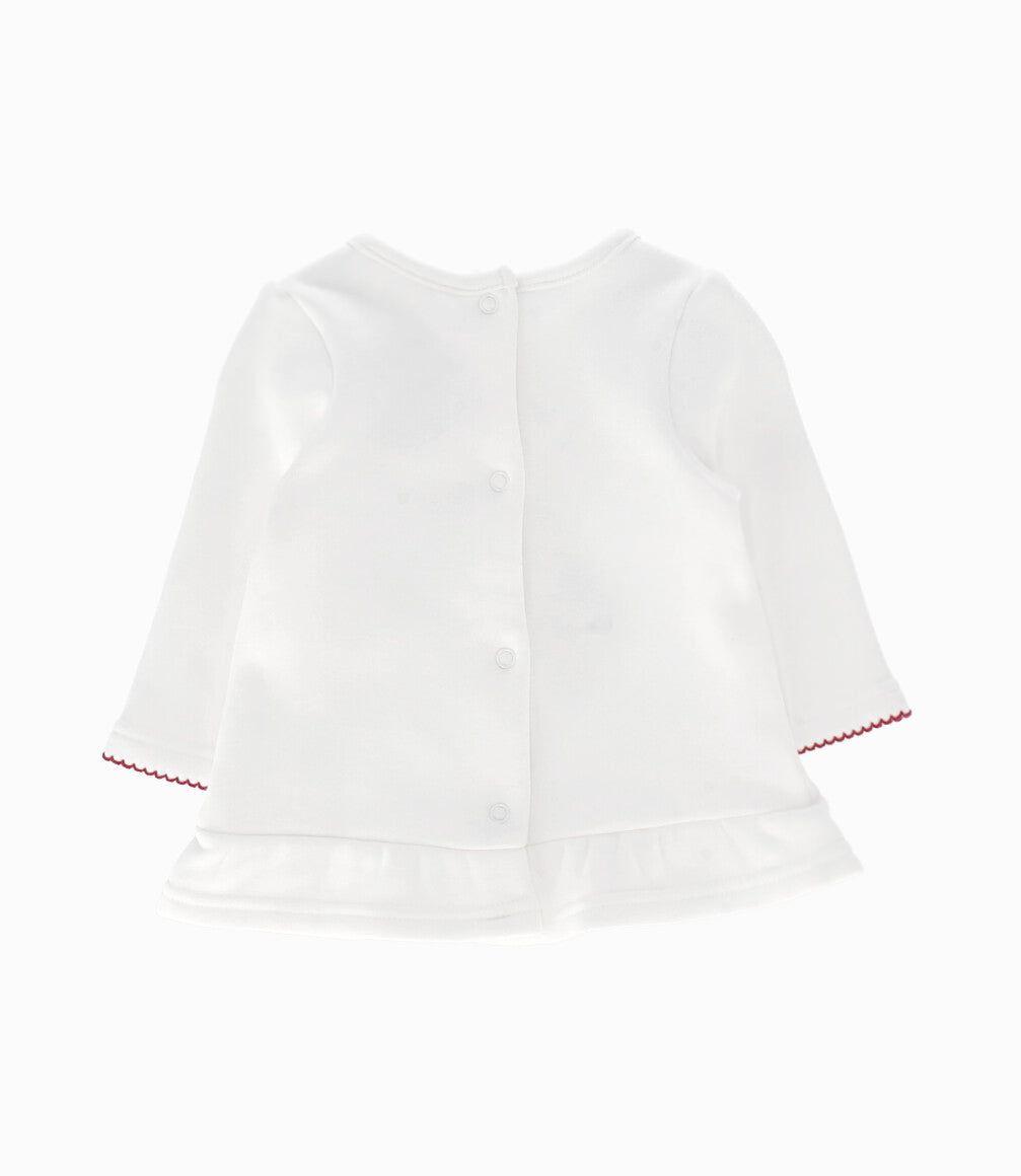 Conjunto recién nacida de polera y calzas blanco Limonada-2