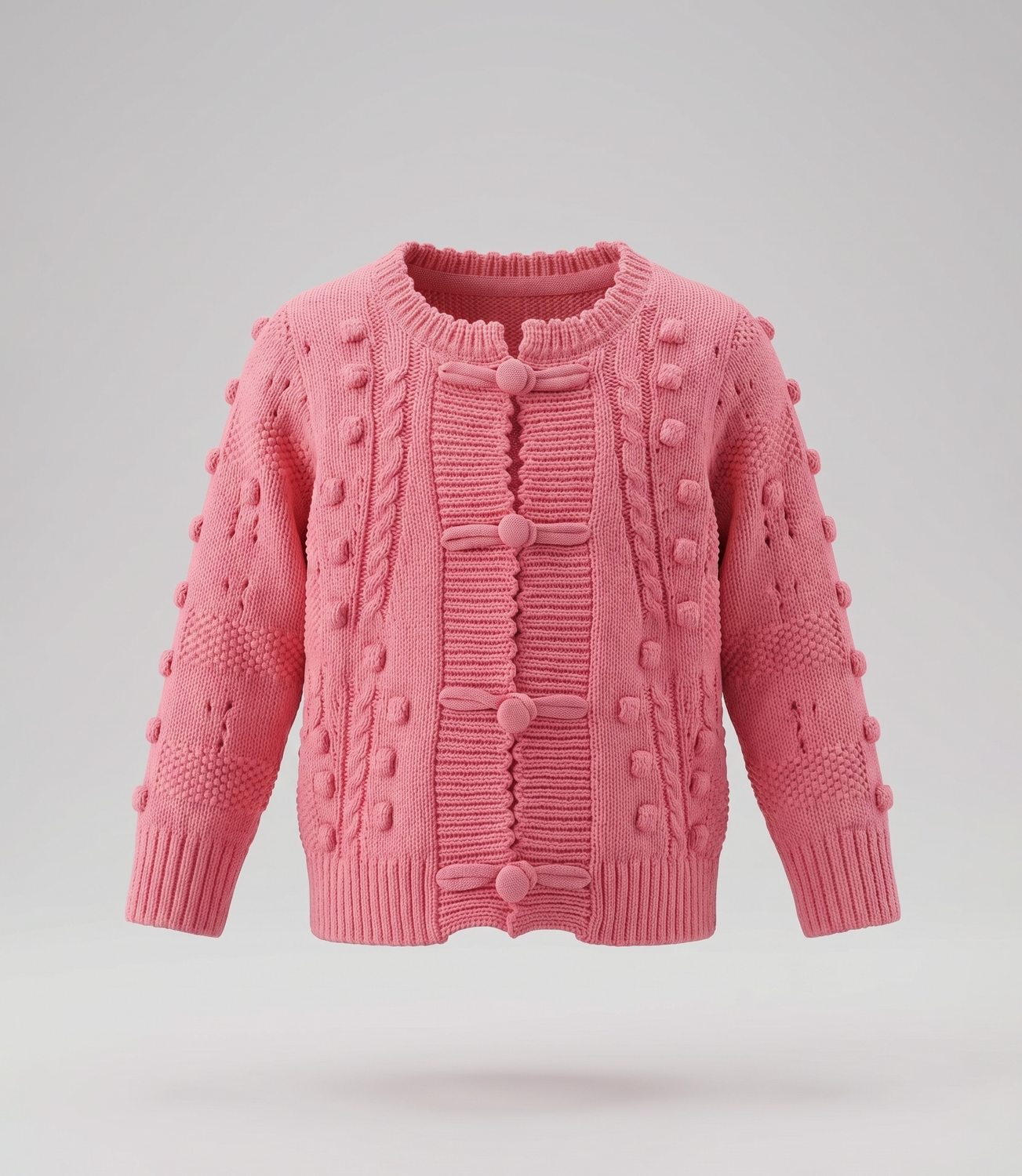 Chaleco bebé cardigan  L12061270178 coral Limonada-1