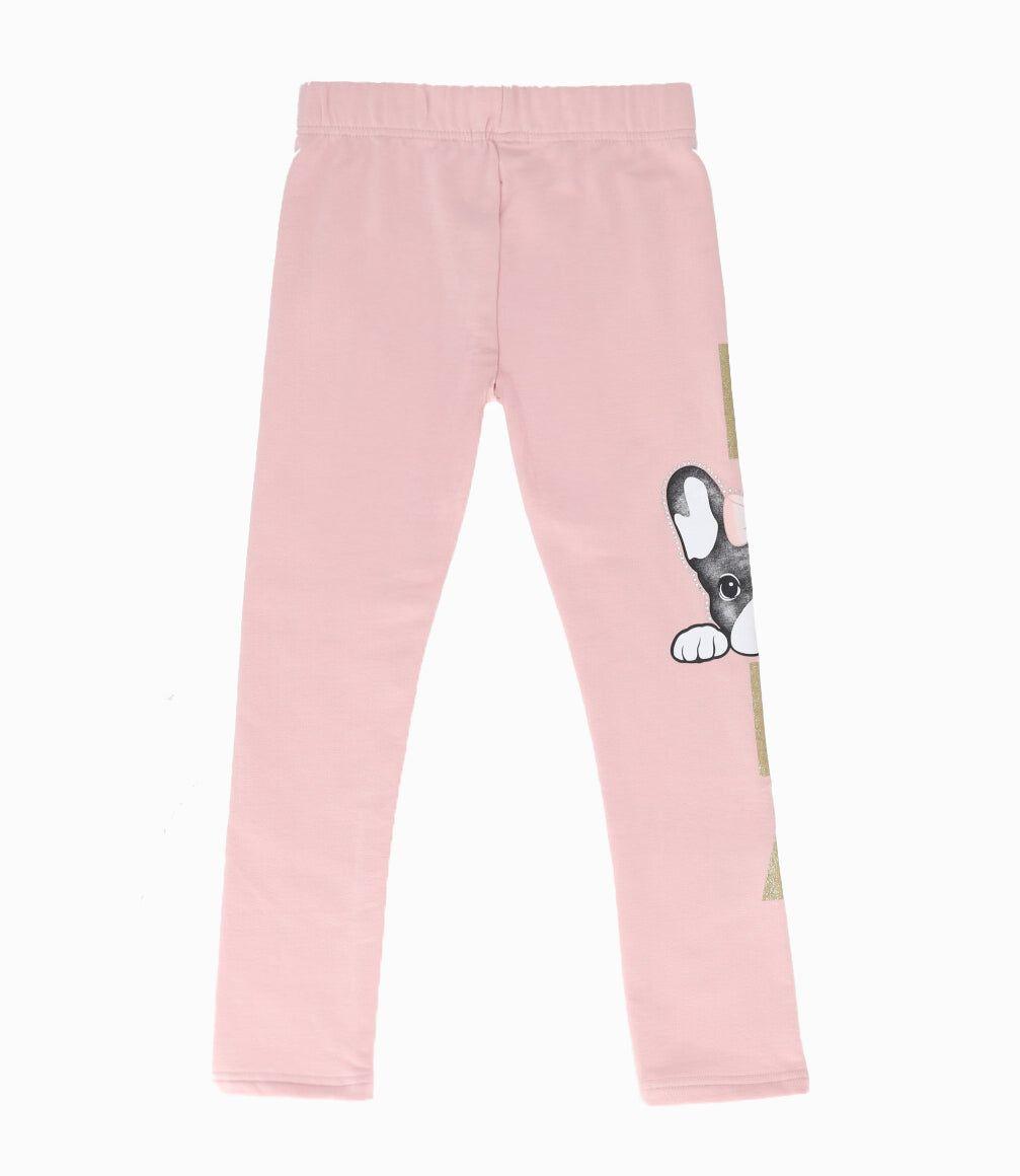 Calza niña con perrito rosado Limonada-1