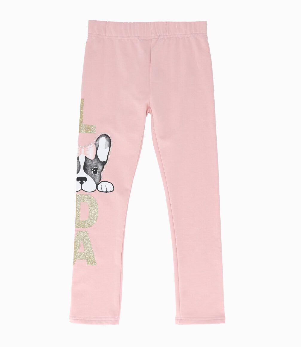 Calza niña con perrito rosado Limonada-0