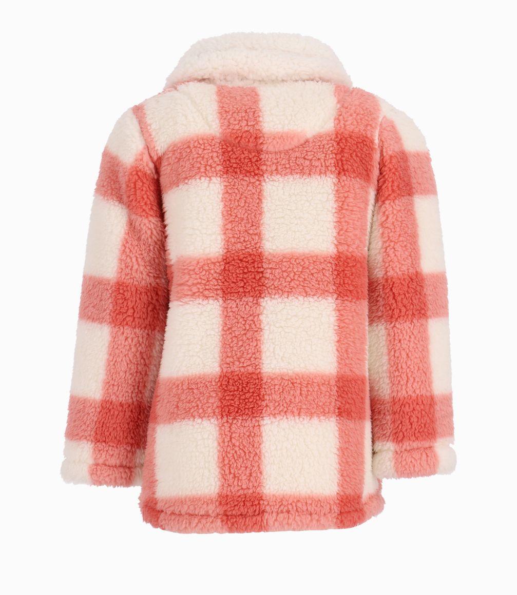 Chaqueta Niña Cuadrillé De Sherpa 4 Kids Rosado-0