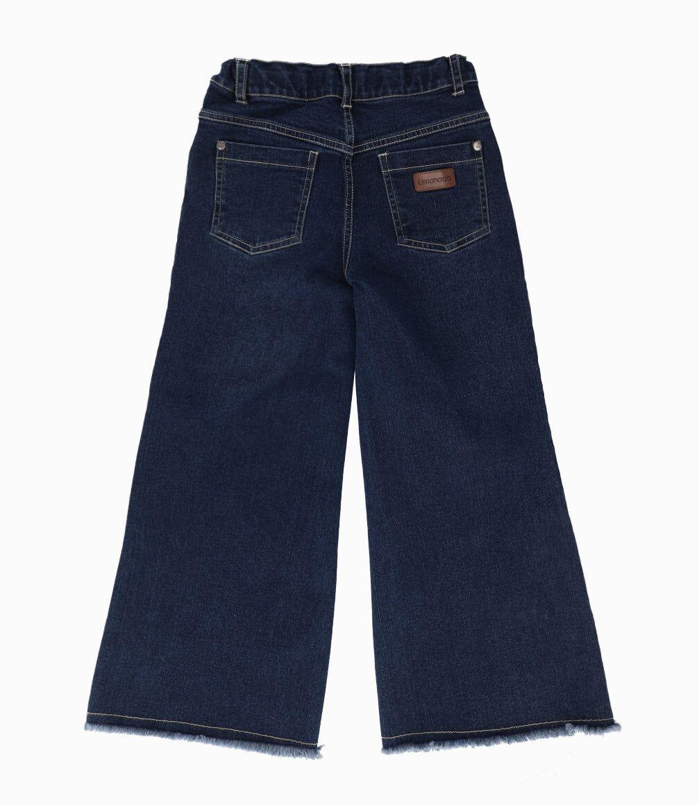Jeans niña wide leg azul marino Limonada-1