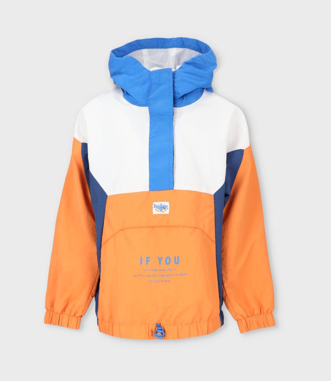 Chaqueta niño cortaviento naranjo Black and Blue-0