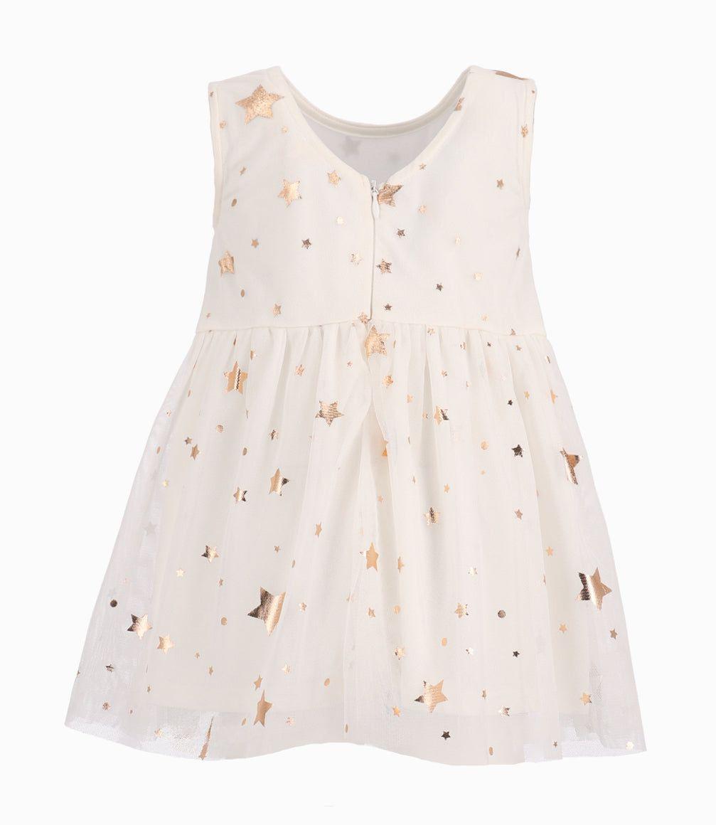 Vestido Bebé Niña Con Tull Blanco-1