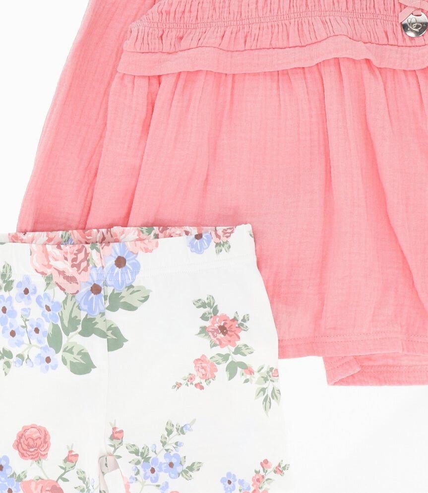 Conjunto niña de polera y calzas Coral LIMONADA-4