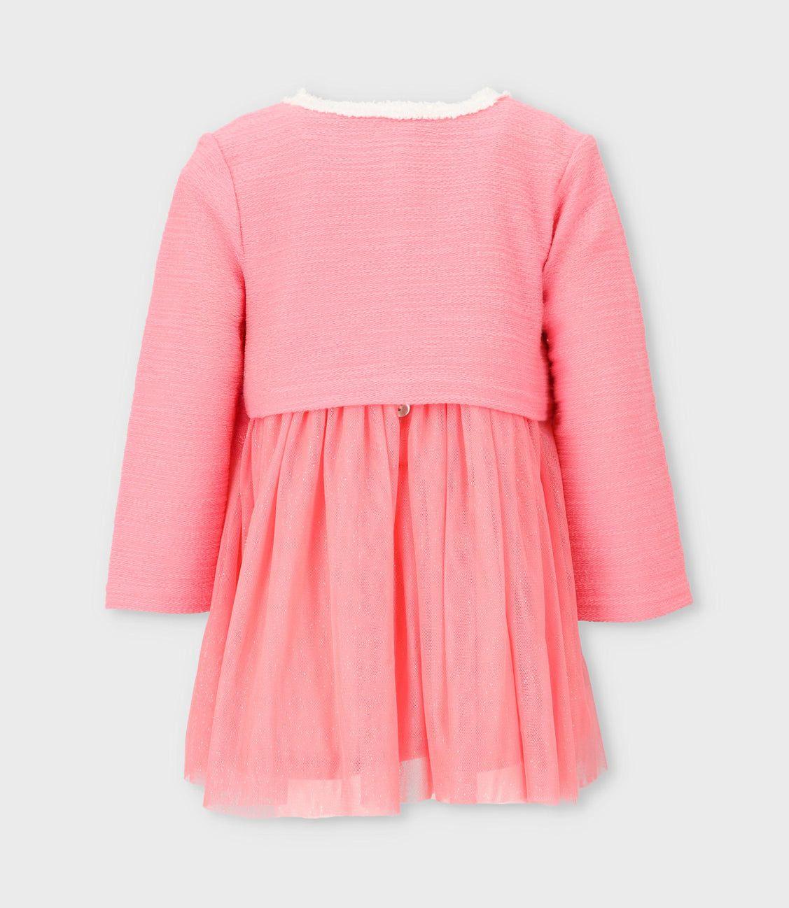 Vestido bebé con bolero coral Limonada-3