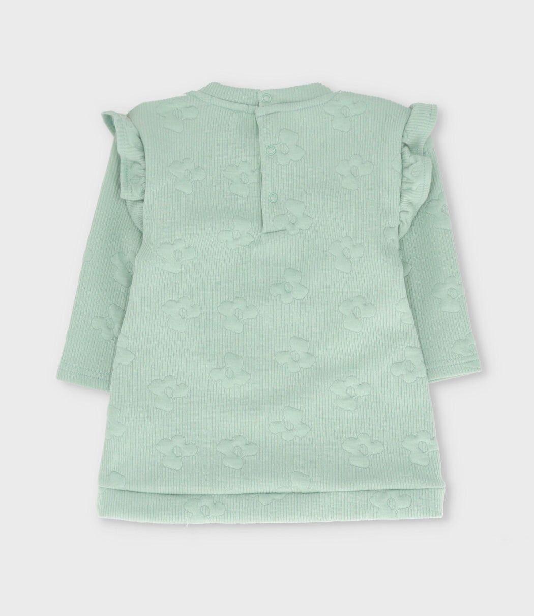 Conjunto bebé acanalado verde Limonada-2