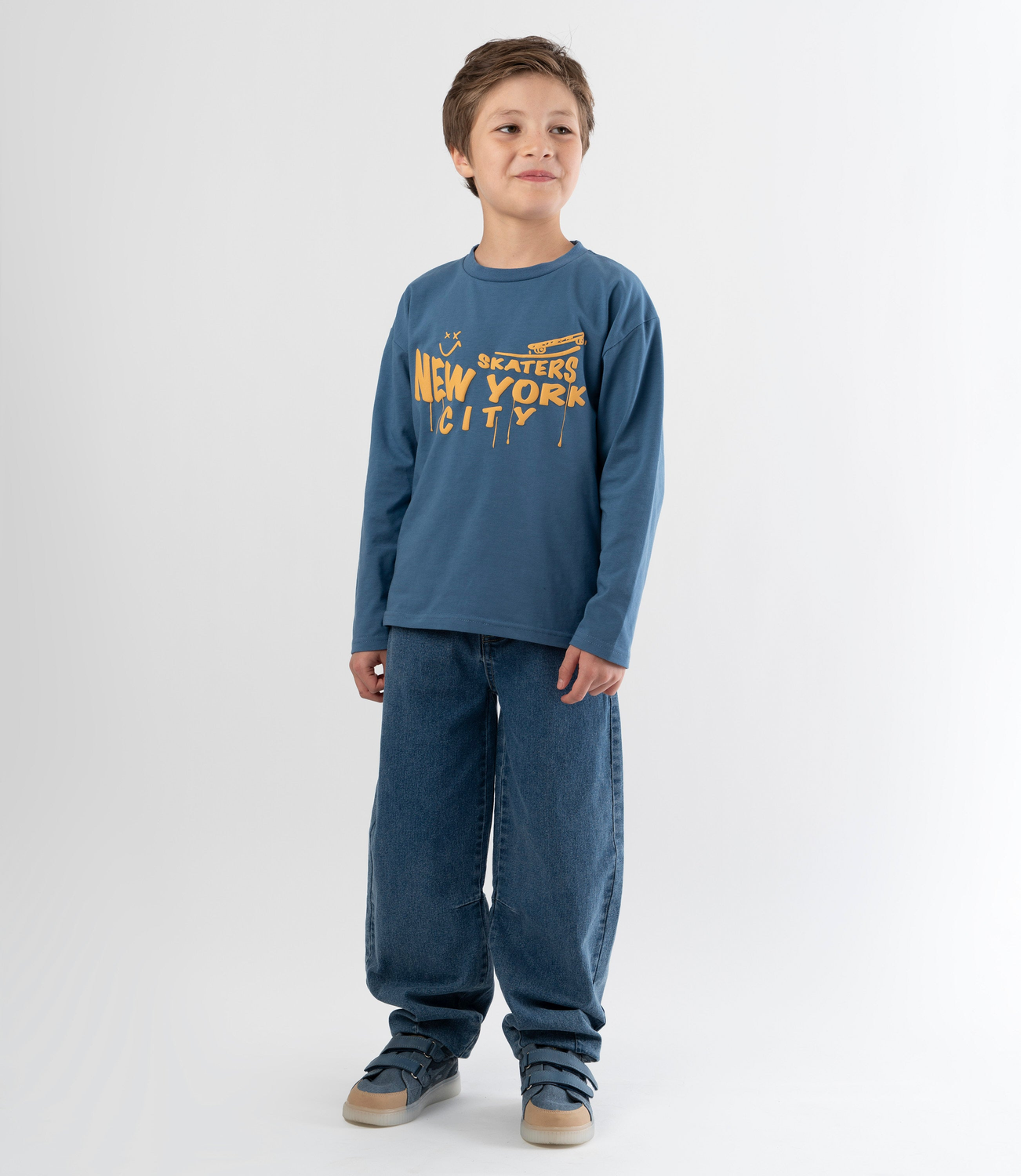 Jeans niño baggy denim azul 4 Kids-0