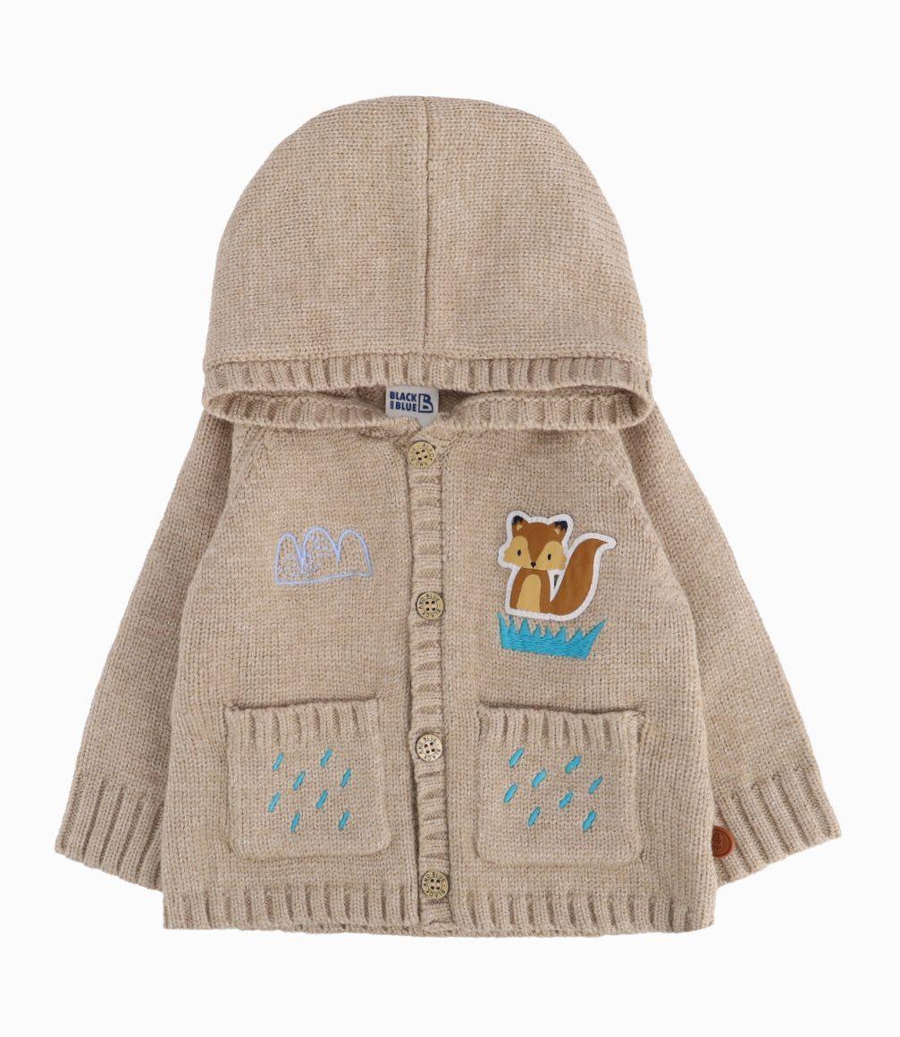 CHALECO Con Zorrito Recién Nacido  Khaky Black and Blue-0