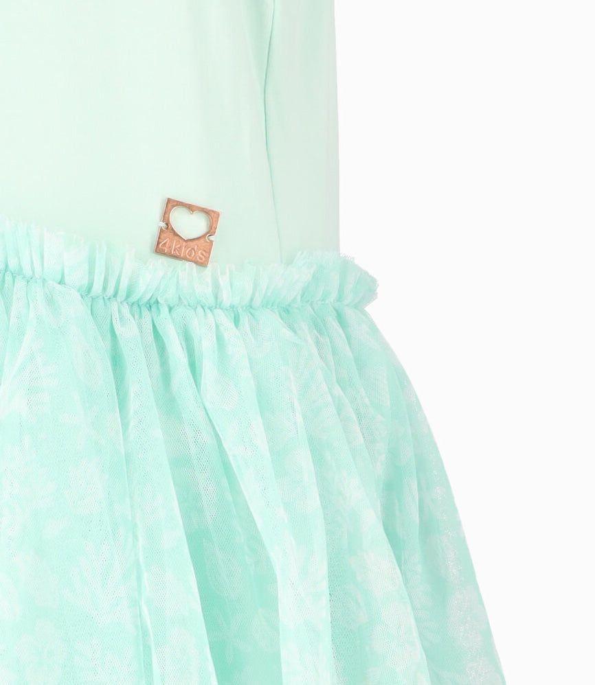 Vestido niña con tull menta 4 Kids-2