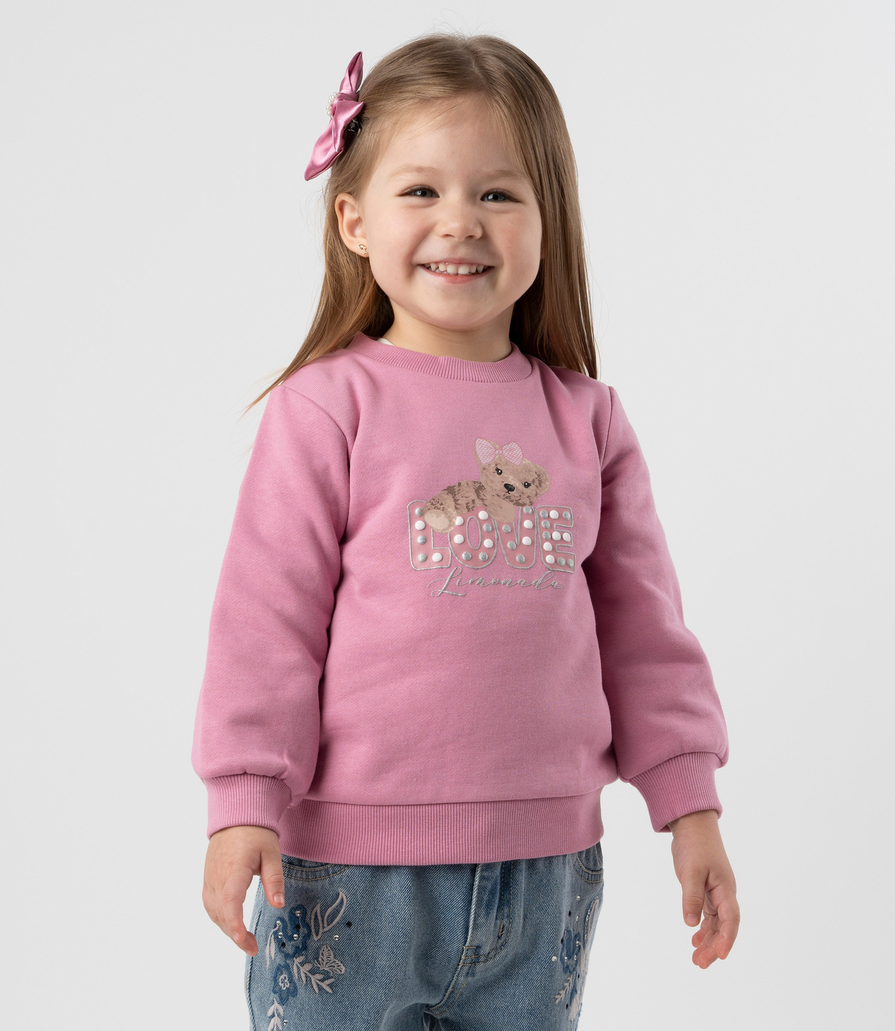 Polerón bebé básico rosado Limonada-0