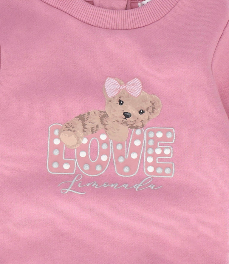 Polerón bebé básico rosado Limonada-3