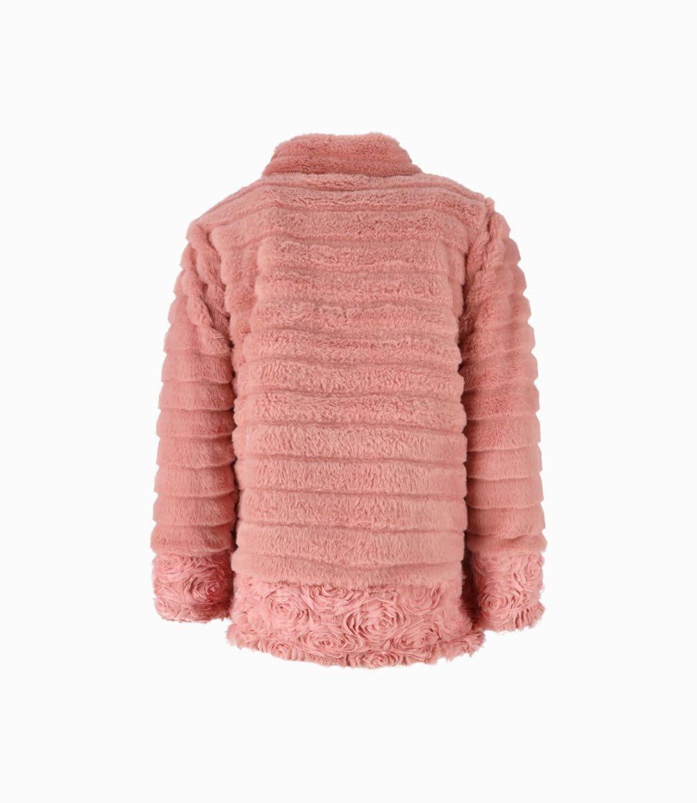 Chaqueta niña con flores palo rosa Limonada-1