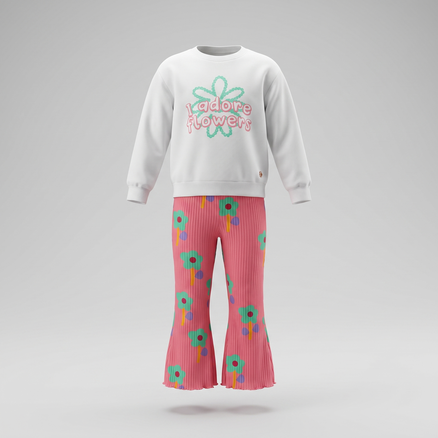 Conjunto polerón y calza niña  F11221270101 blanco 4 Kids-1