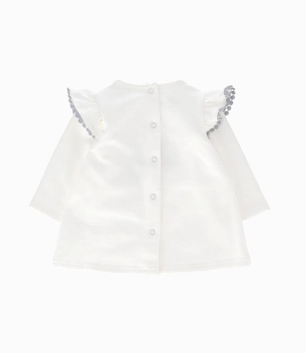 Conjunto recién nacida de polera y calzas gris Limonada-2