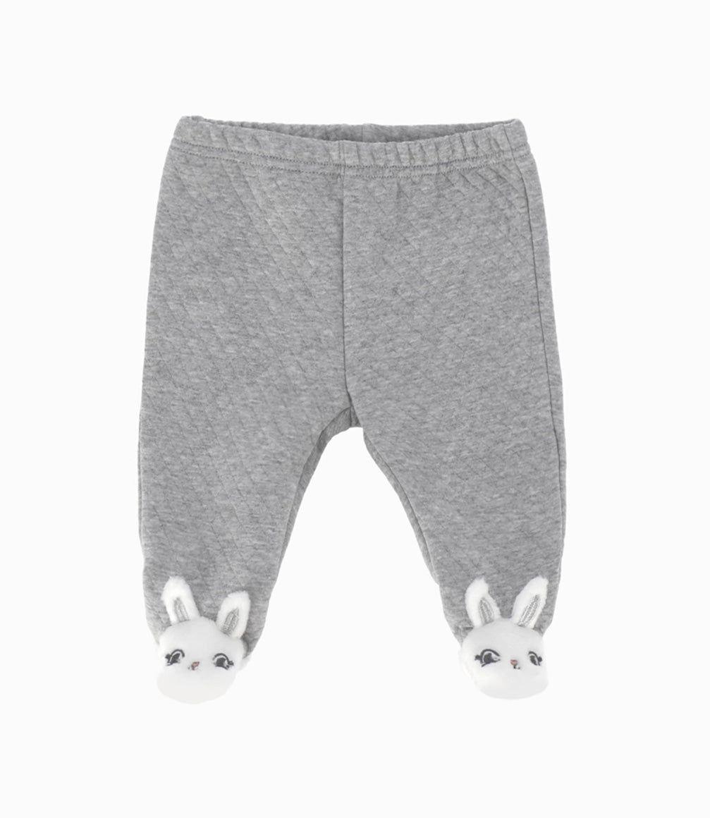 Conjunto recién nacida de polera y calzas gris Limonada-3