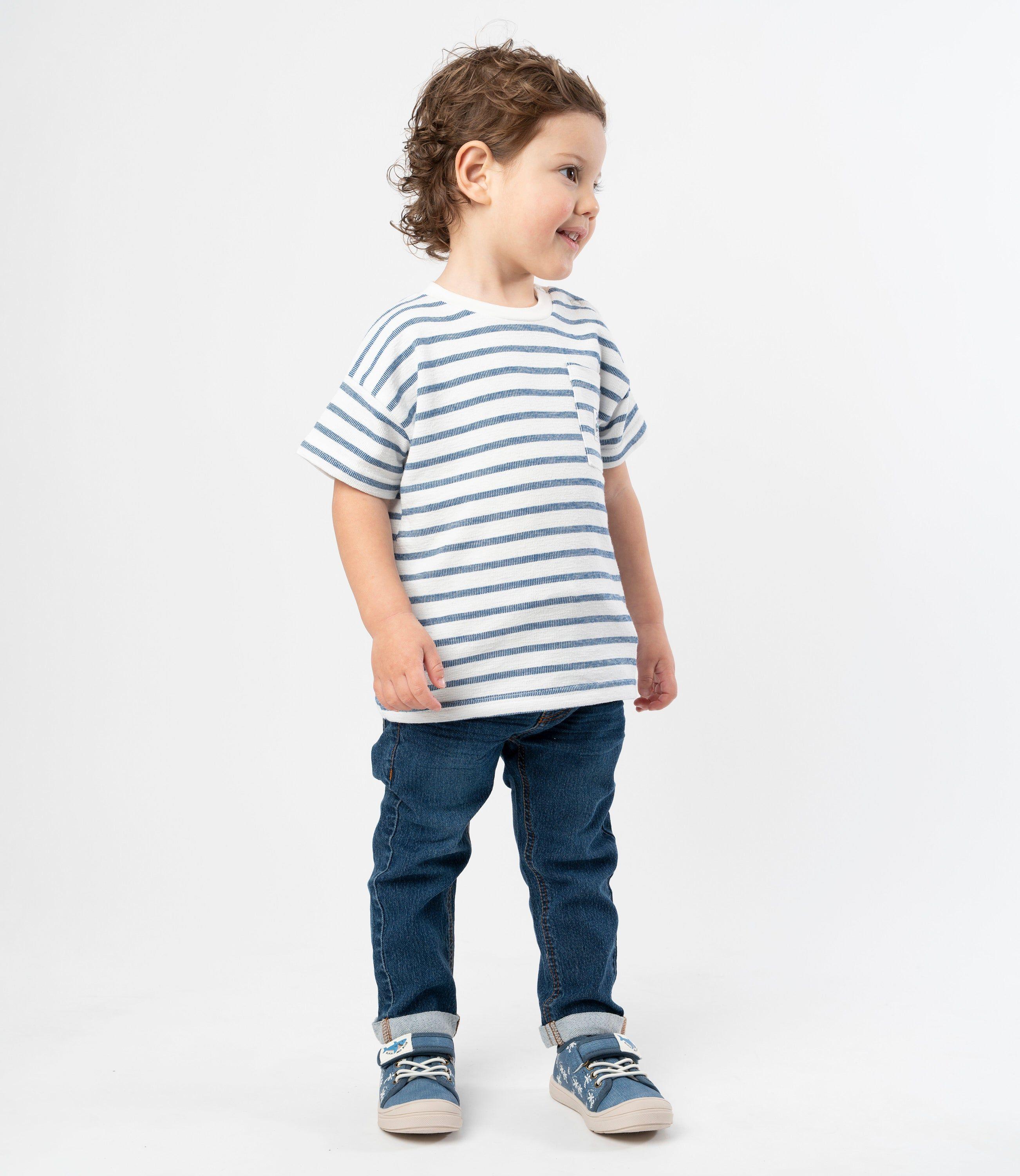 Jeans bebé baggy azul Black and Blue-0