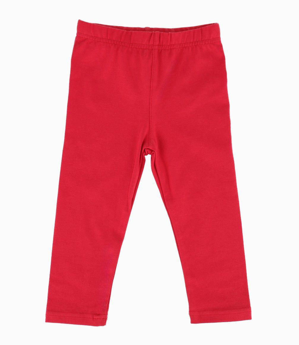 Conjunto bebé de vestido y calzas rojo Limonada-2