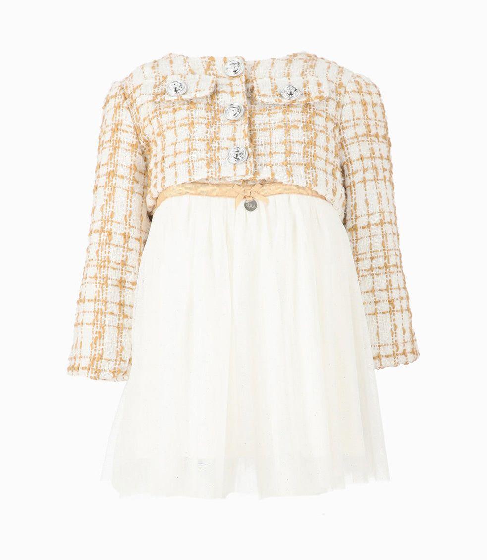 Vestido bebé con bolero Blanco LIMONADA-1