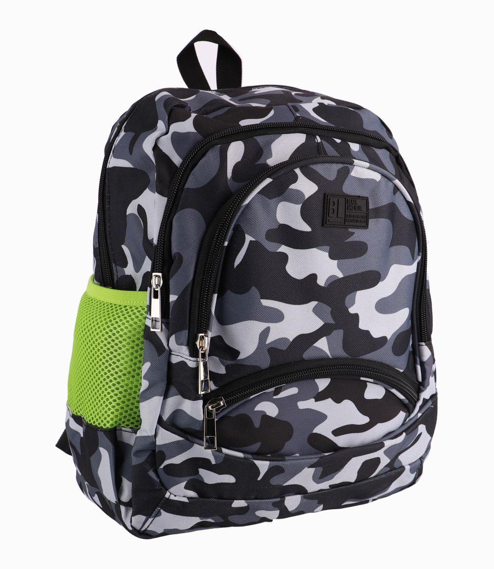Mochila Niño Camuflada Black And Blue Marengo-0