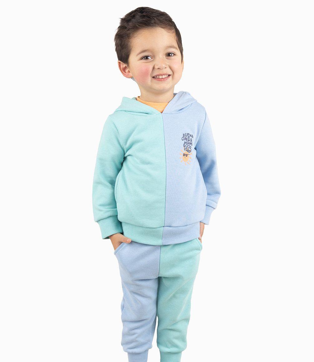 Buzo Bebé Niño Bicolor Celeste-5