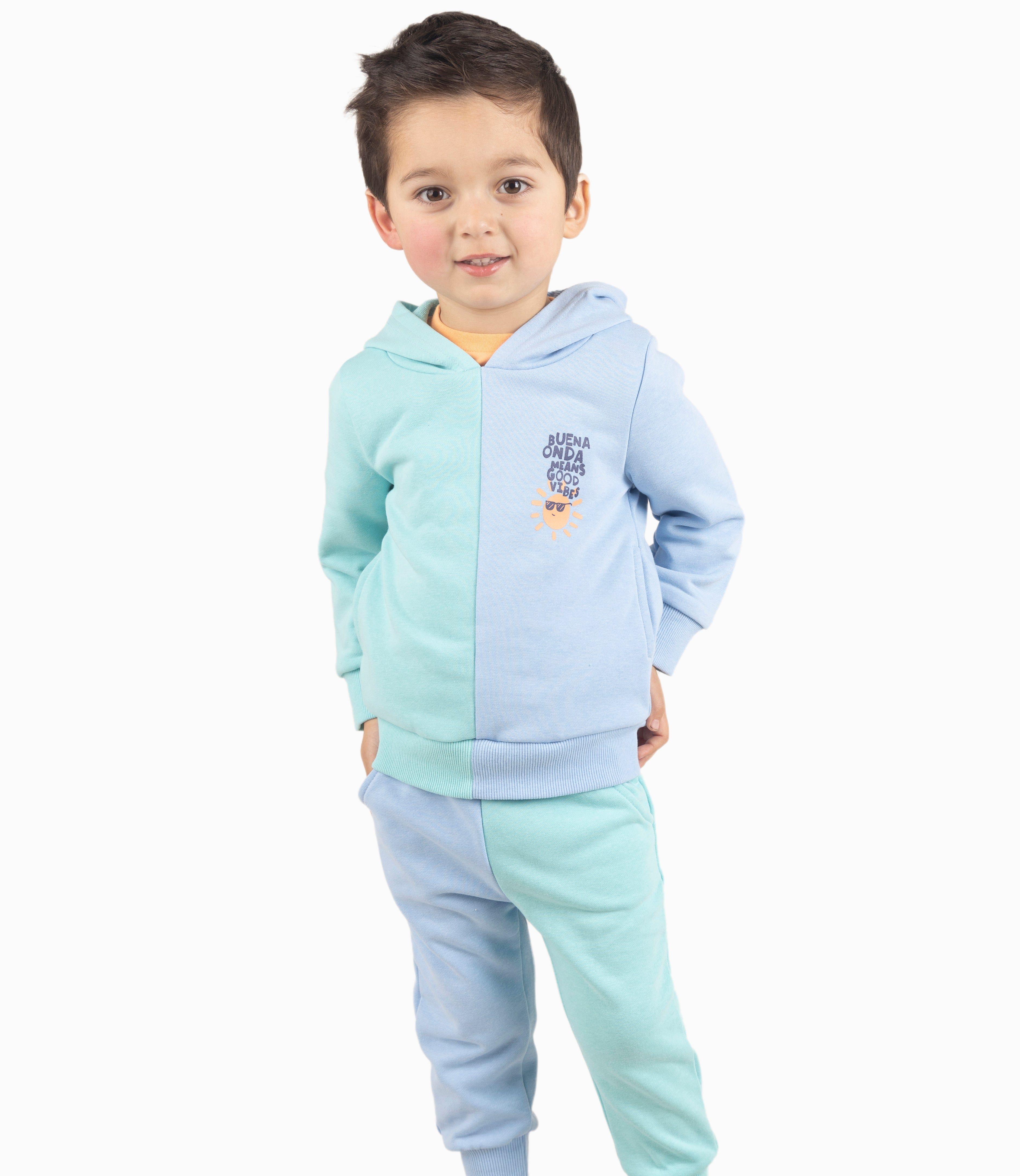 Buzo Bebé Niño Bicolor Celeste-6