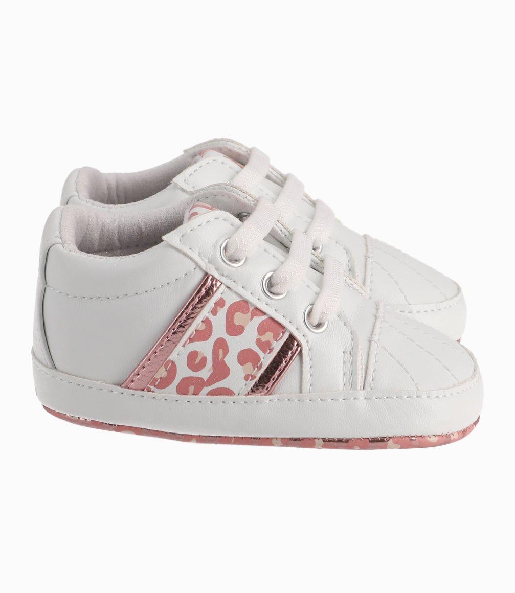 Zapatilla Recién Nacida Animal Print Limonada Blanco-4