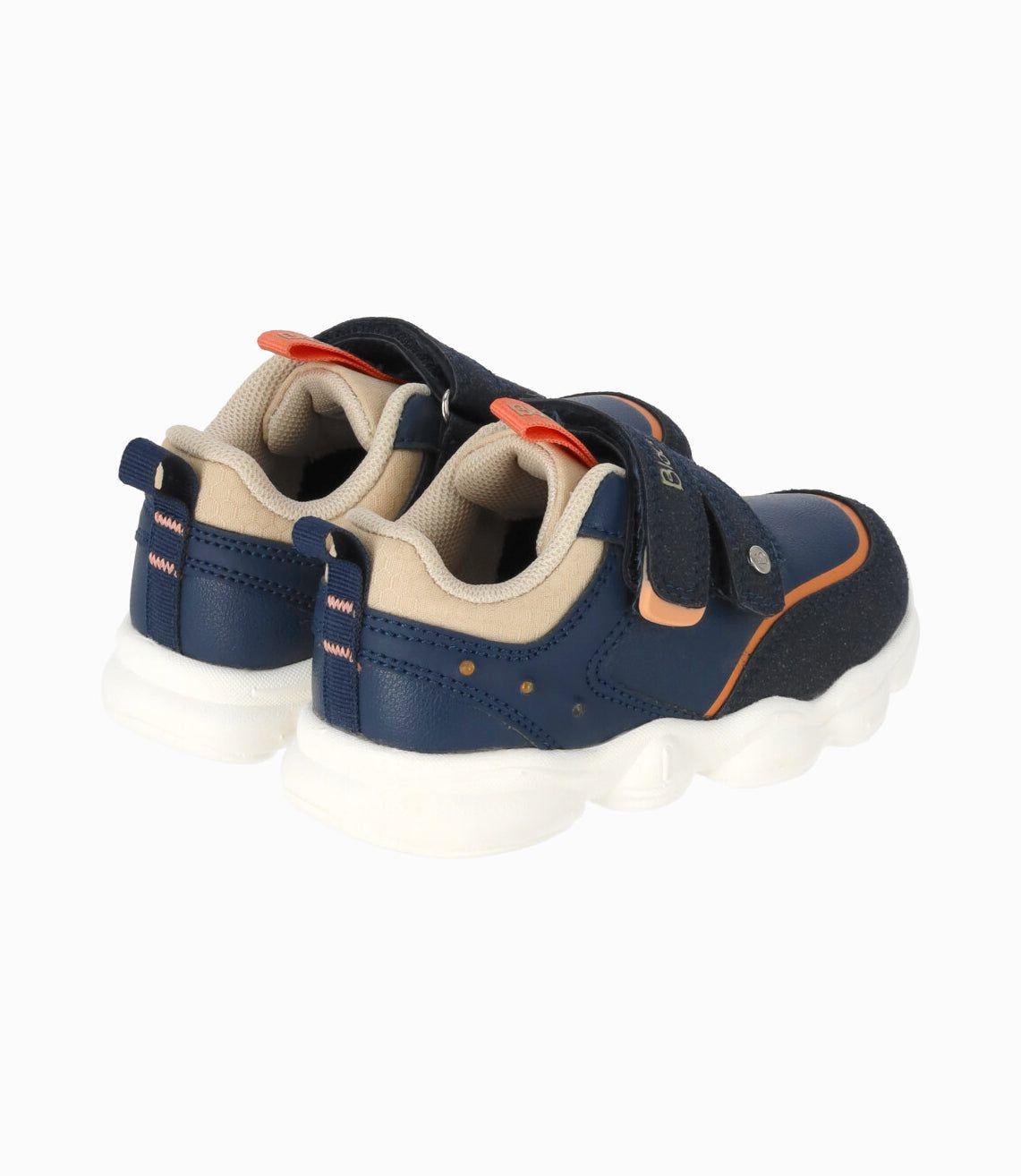 Zapatilla bebés con luces azul Black and Blue-2