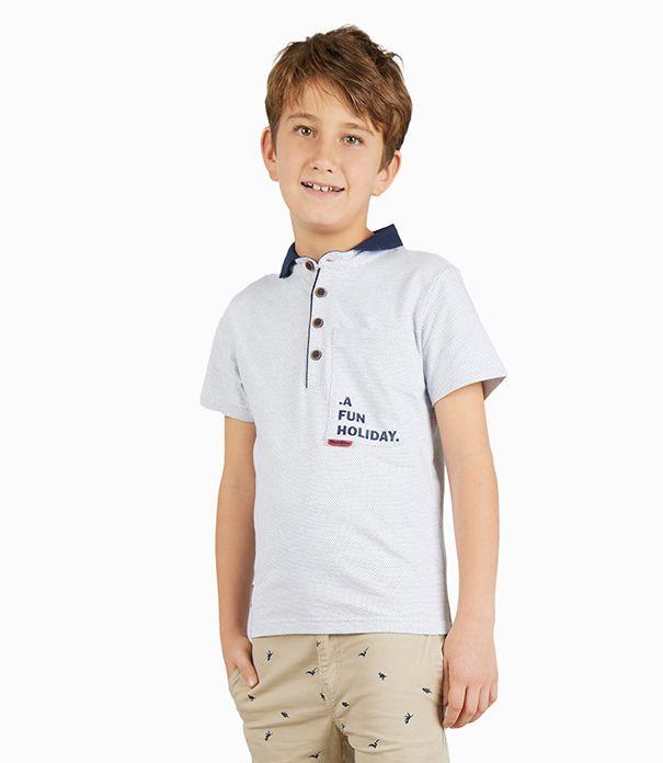 Polera Niño De Ocasión Blanco-0