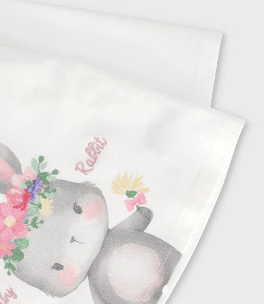 Polera manga larga bebé estampado de conejo crudo Limonada-2