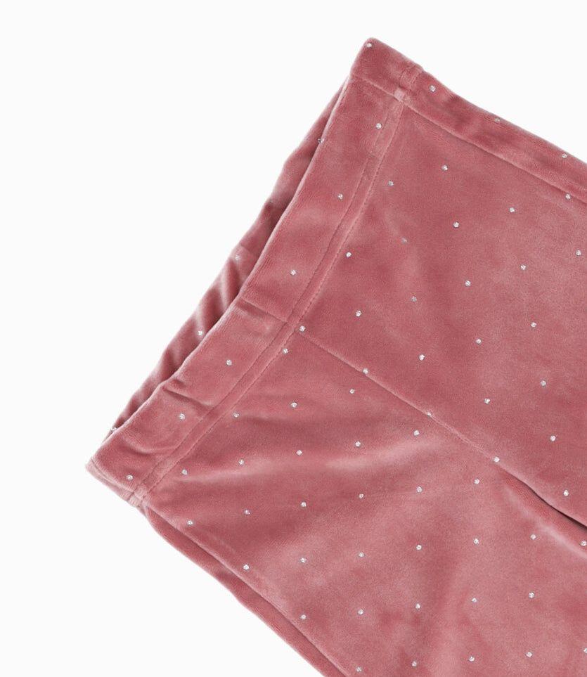 Calza niña con brillos coral Limonada-2