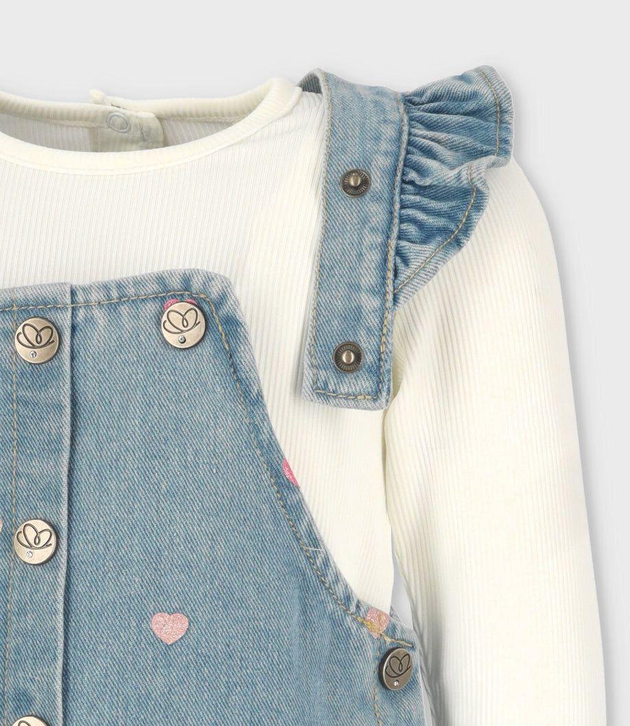Vestido bebé de denim celeste Limonada-2